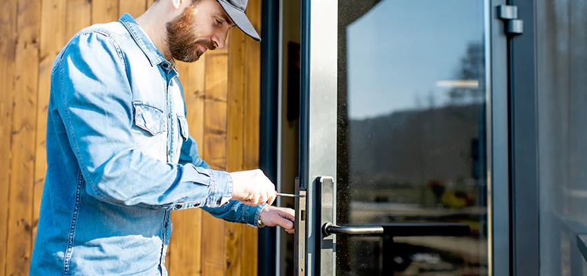 Frameless Glass Storefront Door Locks Replacement in McHenry